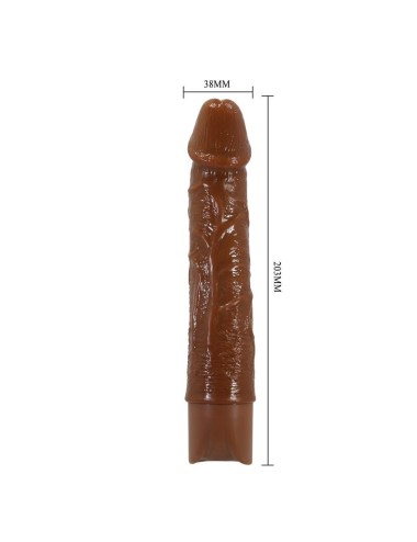 PRETTY LOVE - LEONARDO REALISTIC VIBRATOR 20 CM Ø 4 CM BROWN