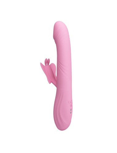 PRETTY LOVE - BELLA RABBIT VIBRATOR WITH BUTTERFLY STIMULATION AND LED PINK