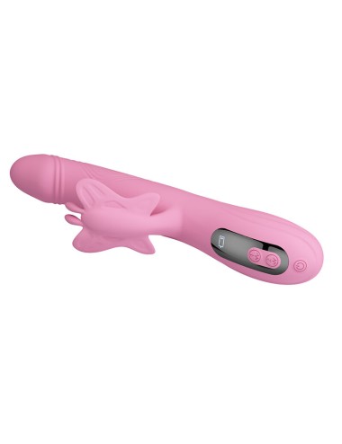 PRETTY LOVE - BELLA RABBIT VIBRATOR WITH BUTTERFLY STIMULATION AND LED PINK