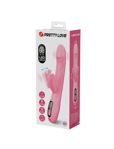 PRETTY LOVE - BELLA RABBIT VIBRATOR WITH BUTTERFLY STIMULATION AND LED PINK