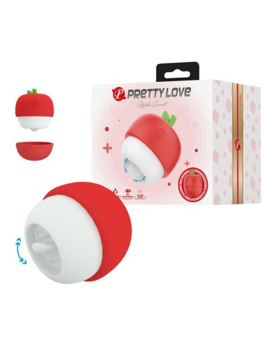 PRETTY LOVE - RECHARGEABLE TONGUE EFFECT CLITORAL STIMULATOR RED