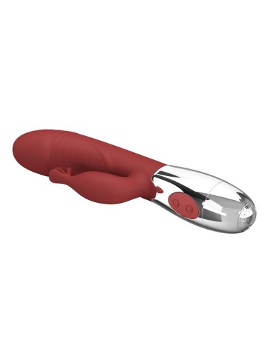 PRETTY LOVE - ROSEWOOD RABBIT VIBRATOR 30 FUNCTIONS USB RECHARGEABLE RED