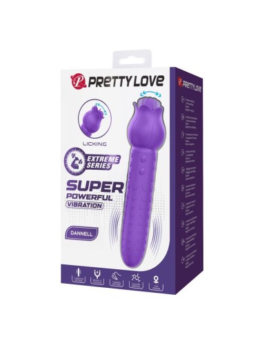 PRETTY LOVE - DANNELL RECHARGEABLE ORAL AND CLITORAL STIMULATOR VIBRATOR PURPLE