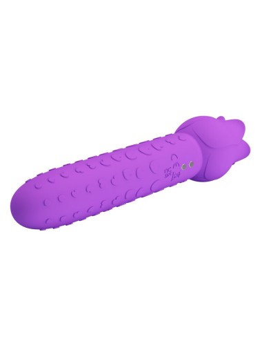 PRETTY LOVE - DANNELL RECHARGEABLE ORAL AND CLITORAL STIMULATOR VIBRATOR PURPLE