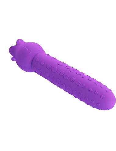 PRETTY LOVE - DANNELL RECHARGEABLE ORAL AND CLITORAL STIMULATOR VIBRATOR PURPLE