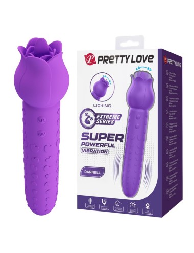 PRETTY LOVE - DANNELL RECHARGEABLE ORAL AND CLITORAL STIMULATOR VIBRATOR PURPLE