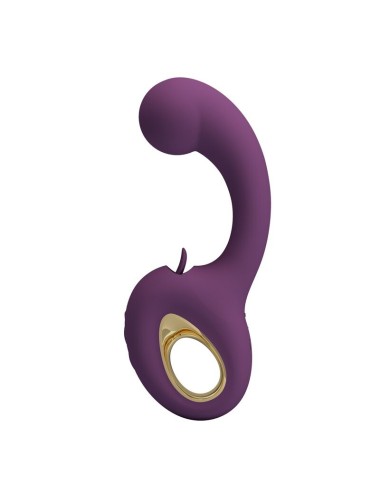 PRETTY LOVE - BRYNNLEE RECHARGEABLE VIBRATOR WITH ORAL STIMULATOR 10 VIBRATIONS & 5 LICKING FUNCTIONS PURPLE