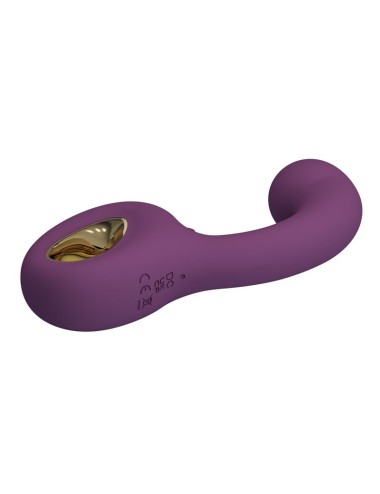 PRETTY LOVE - BRYNNLEE RECHARGEABLE VIBRATOR WITH ORAL STIMULATOR 10 VIBRATIONS & 5 LICKING FUNCTIONS PURPLE