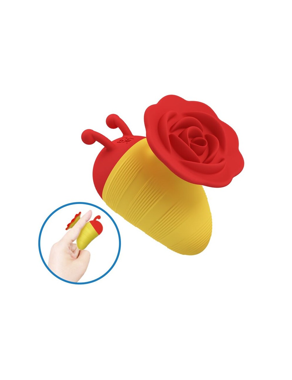 PRETTY LOVE - LITTLE BEE RECHARGEABLE CLITORAL STIMULATOR 7 MODES RED/YELLOW