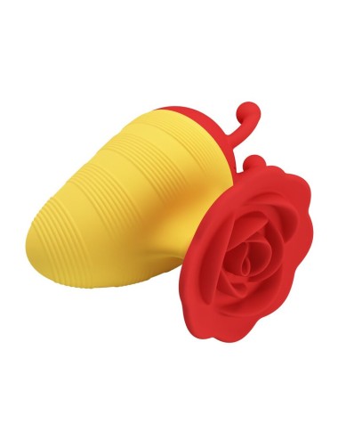 PRETTY LOVE - LITTLE BEE RECHARGEABLE CLITORAL STIMULATOR 7 MODES RED/YELLOW