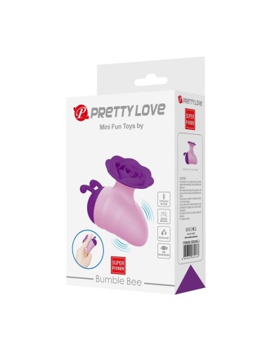 PRETTY LOVE - LITTLE BEE RECHARGEABLE CLITORAL STIMULATOR 7 MODES PURPLE-PINK