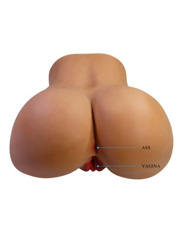CRAZY BULL - REALISTIC FEMALE TORSO MASTURBATOR DUAL ENTRY WITH VIBRATION AND SUCTION NATURAL COLOR