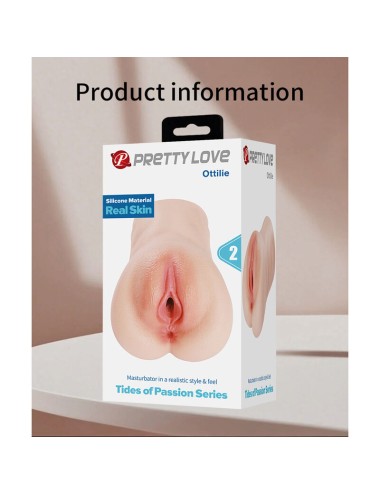 PRETTY LOVE - OTTILIE REALISTIC SILICONE VAGINA MASTURBATOR, COMPACT, NATURAL