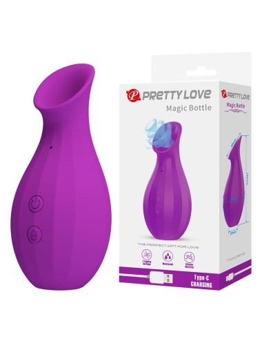 PRETTY LOVE - MAGIC BOTTLE RECHARGEABLE CLITORAL SUCTION STIMULATOR PURPLE