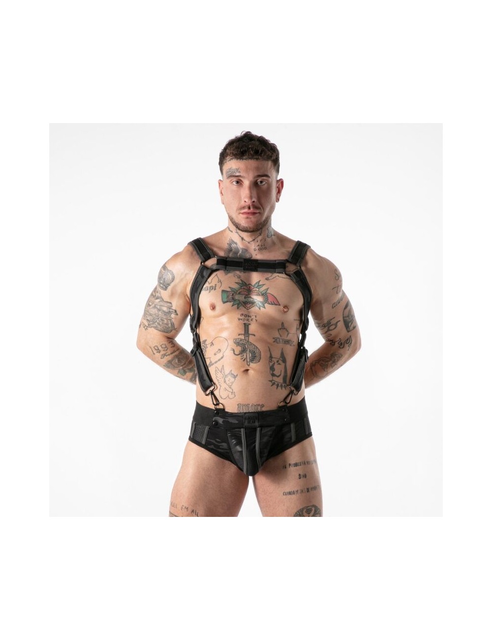 LOCKER GEAR - FULL MILITARY ACCESS HARNESS BLACK L/XL