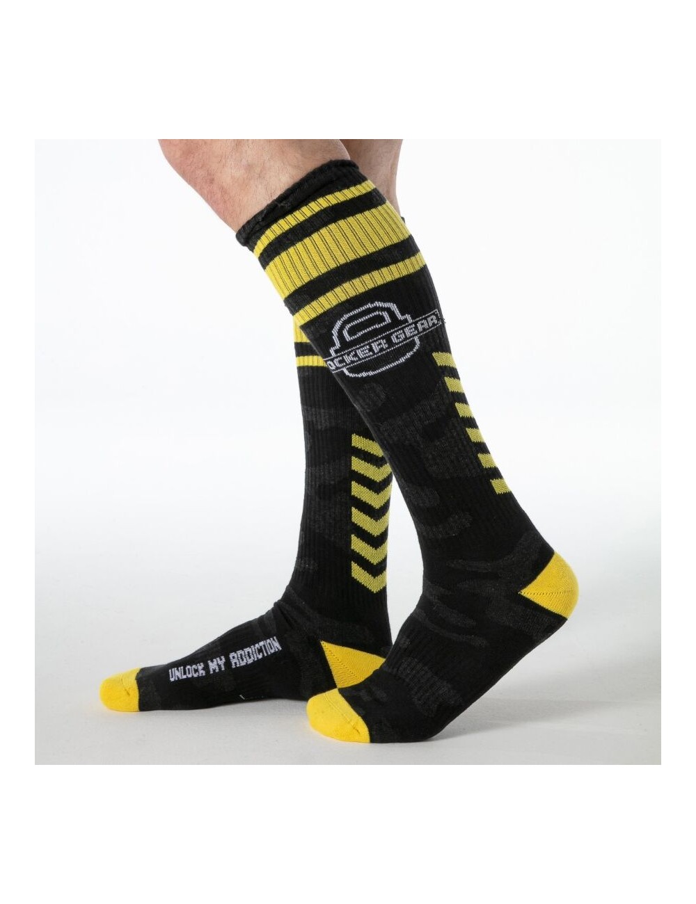 LOCKER GEAR - FULL MILITARY KNEE HIGH SOCKS YELLOW ONE SIZE