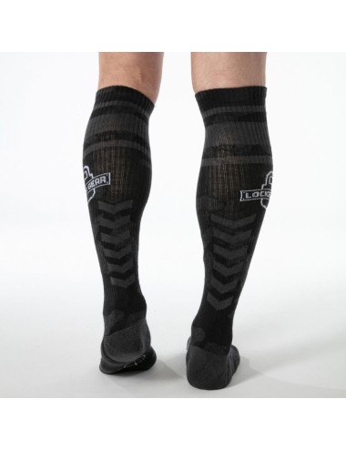 LOCKER GEAR - FULL MILITARY KNEE HIGH SOCKS BLACK ONE SIZE