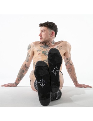 LOCKER GEAR - FULL MILITARY KNEE HIGH SOCKS BLACK ONE SIZE