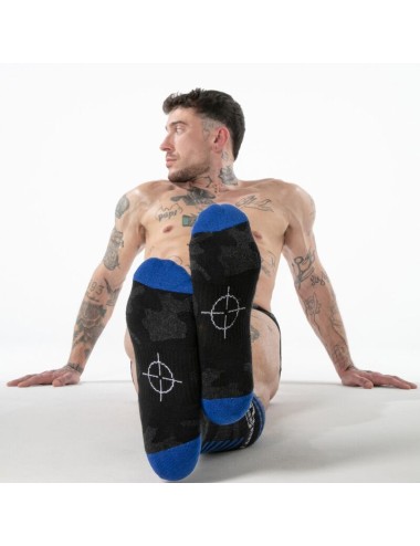 LOCKER GEAR - FULL MILITARY KNEE HIGH SOCKS ONE SIZE BLUE