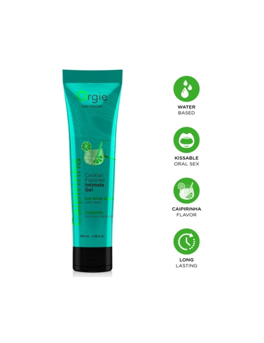ORGIE - LUBE TUBE COCKTAIL CAIPIRINHA KISSABLE WATER-BASED INTIMATE GEL 100 ML