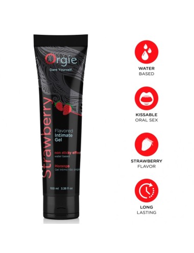 ORGIE - LUBE TUBE STRAWBERRY KISSABLE WATER-BASED INTIMATE GEL 100 ML