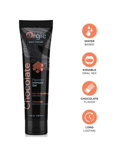 ORGIE - LUBE TUBE CHOCOLATE KISSABLE WATER-BASED INTIMATE GEL 100 ML