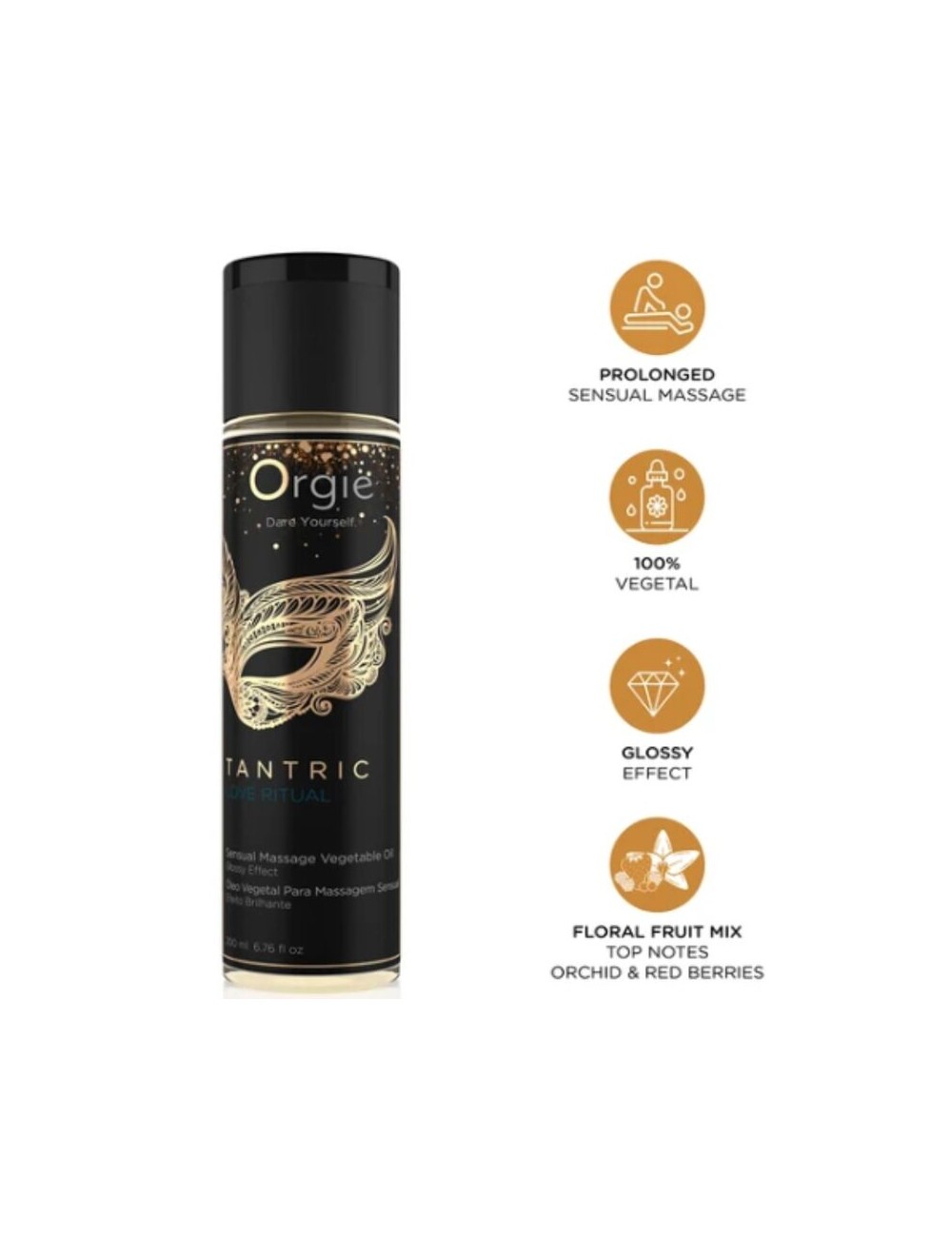 ORGIE - TANTRIC LOVE RITUAL SENSUAL MASSAGE VEGETAL OIL 200 ML