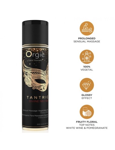 ORGIE - TANTRIC DIVINE NECTAR SENSUAL MASSAGE VEGETAL OIL 200 ML
