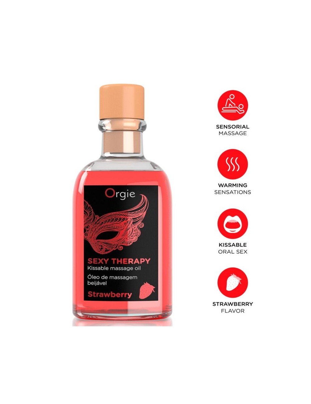 ORGIE - LIPS MASSAGE STRAWBERRY KISSABLE MASSAGE SET 100 ML