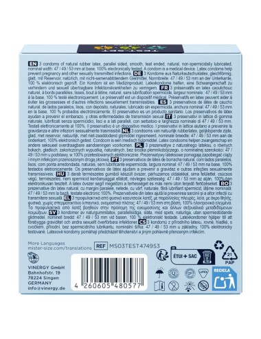 MISTER SIZE - PACK SAMPLE CONDOM SIZE 47-49-53 MM (3 UNITS)