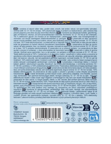 MISTER SIZE - SAMPLE PACK CONDOMS SIZE 53-57-60 MM (3 UNITS)