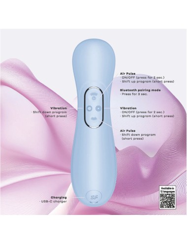 SATISFYER - PRO 2 GENERATION 4 CLITORAL STIMULATOR SERENE BLUE