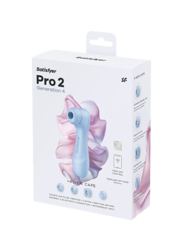 SATISFYER - PRO 2 GENERATION 4 CLITORAL STIMULATOR SERENE BLUE
