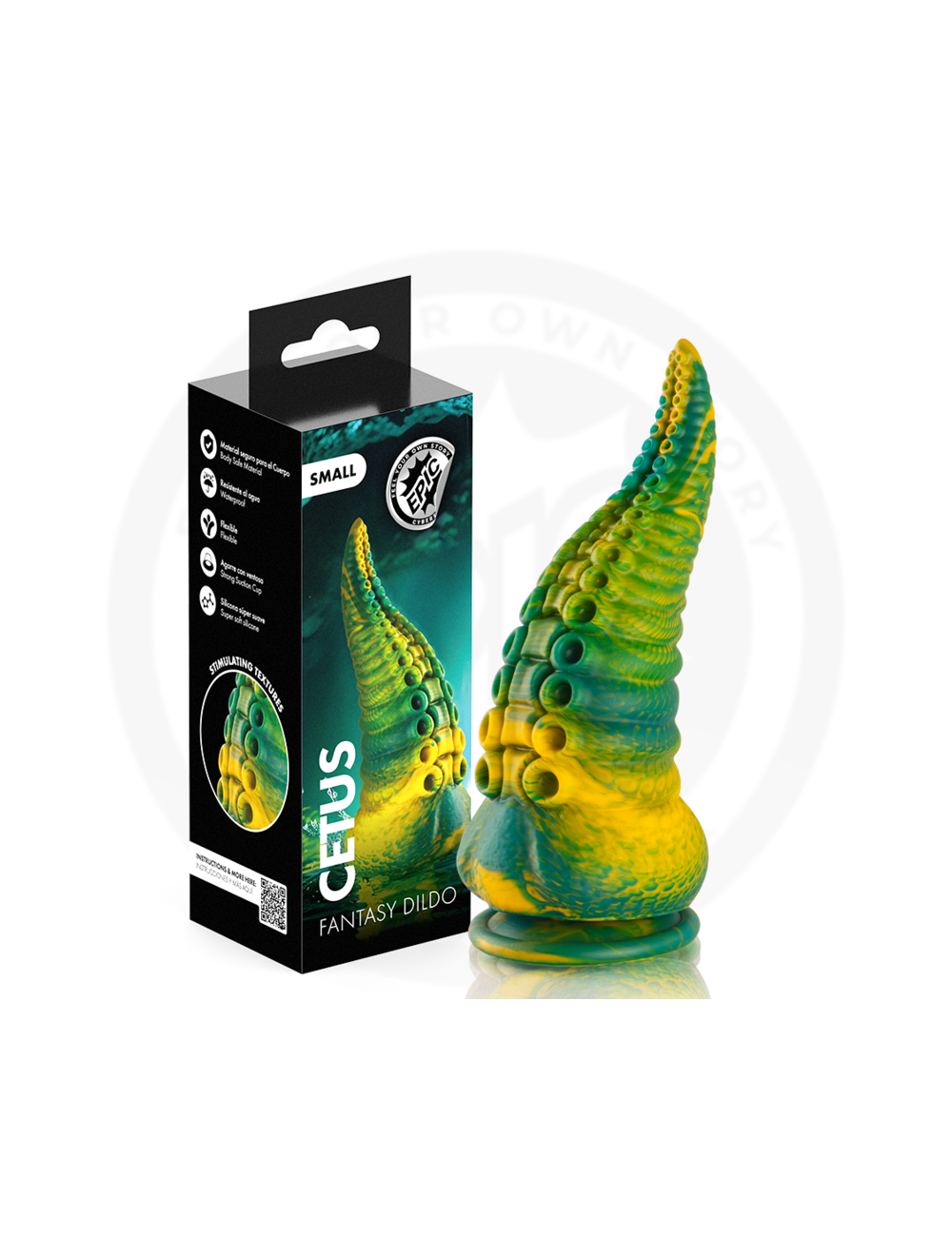 EPIC - CETUS DILDO GREEN TENTACLE SMALL SIZE
