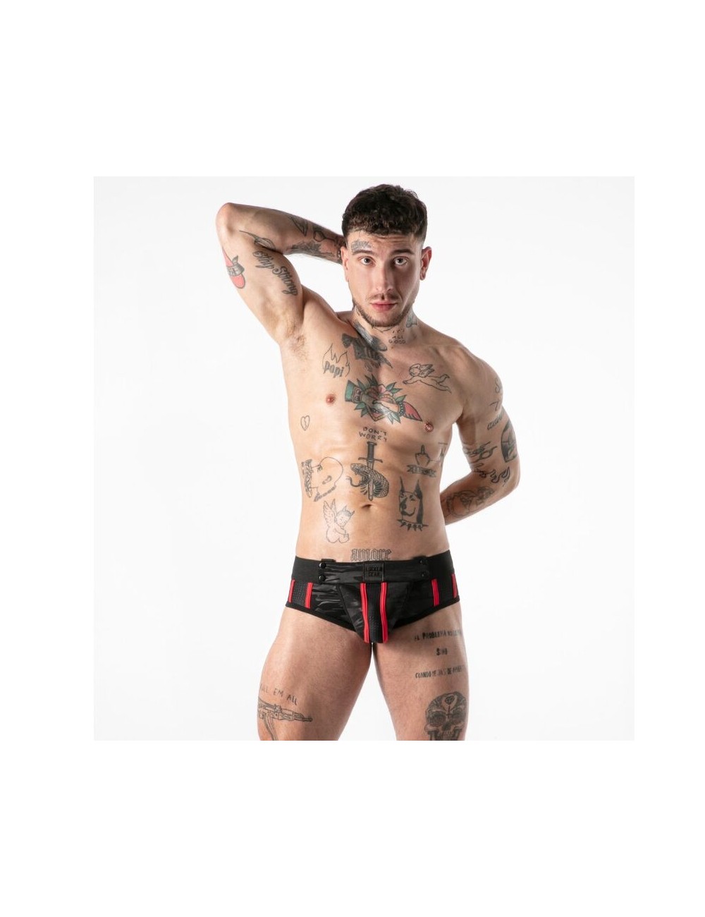 LOCKER GEAR - FULL MILITARY ACCESS JOCK BRIEF RED M