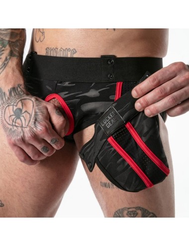 LOCKER GEAR - FULL MILITARY ACCESS JOCK BRIEF RED L