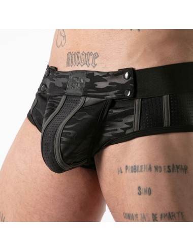 LOCKER GEAR - FULL MILITARY ACCESS JOCK BRIEF BLACK S