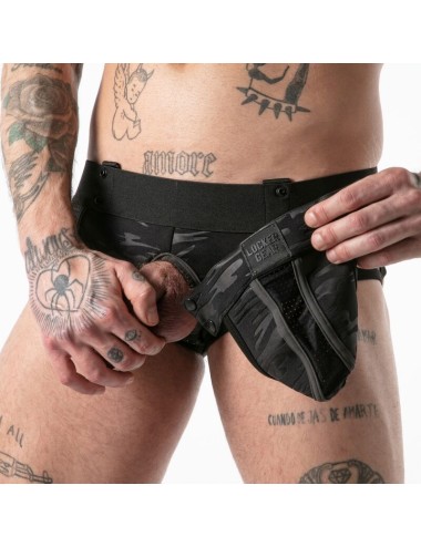LOCKER GEAR - FULL MILITARY ACCESS JOCK BRIEF BLACK M