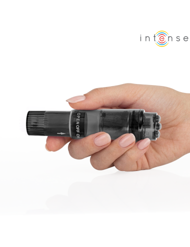 INTENSE - KURT MINI MASSAGER WITH 4 INTERCHANGEABLE HEADS BLACK