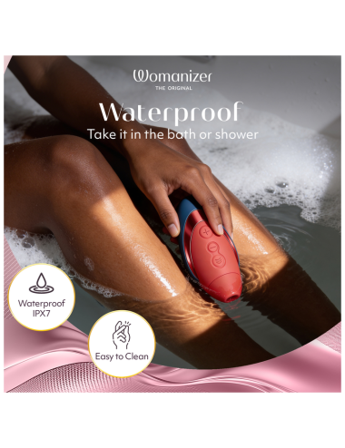 WOMANIZER - NEXT LIBERTY 3D PLEASURE AIR CLITORAL STIMULATOR BLUE/RED