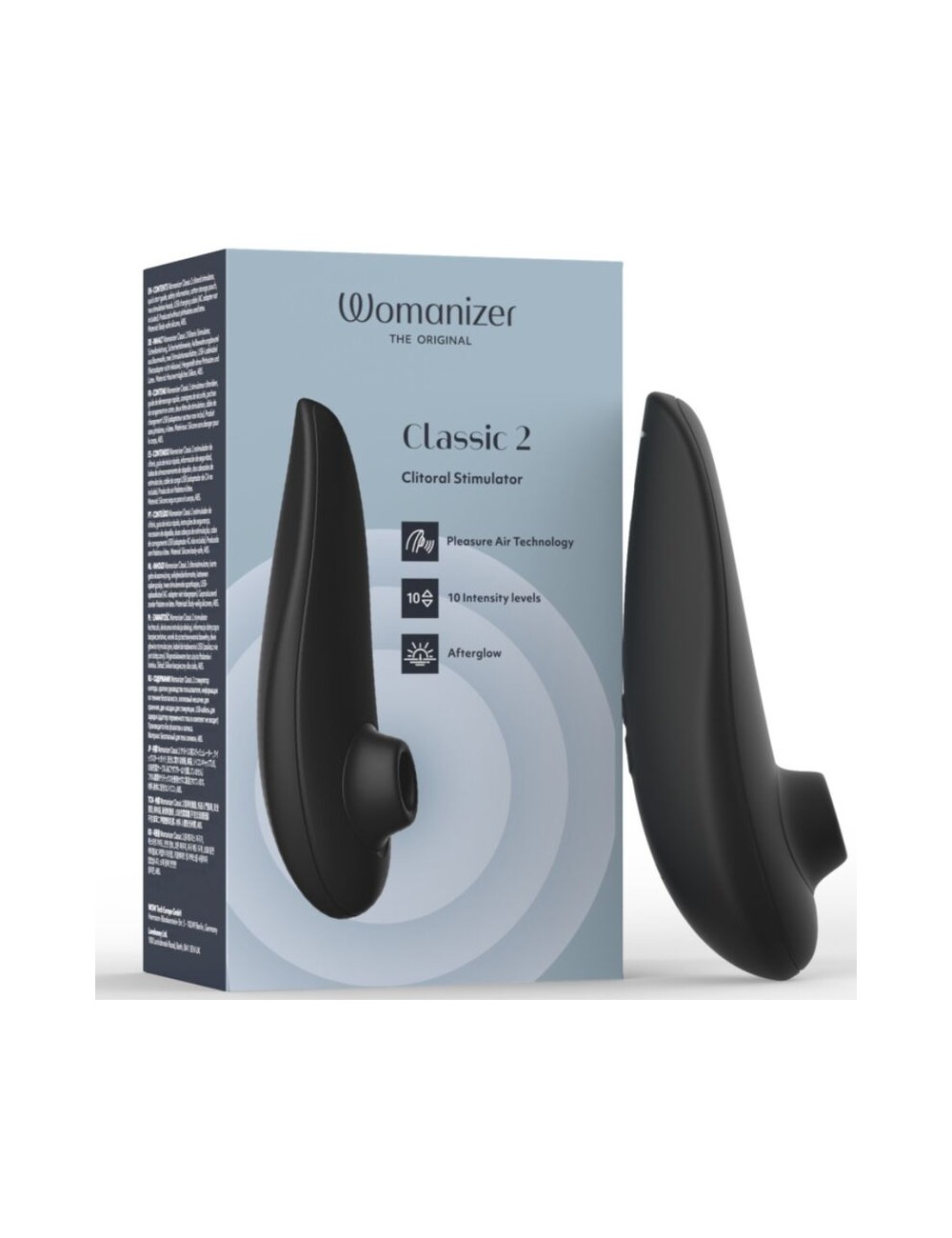 WOMANIZER - CLASSIC 2 SUCTION CLITORAL STIMULATOR 10 INTENSITY LEVELS BLACK