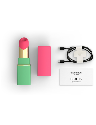 WOMANIZER - BEAUTY SUCTION CLITORAL STIMULATOR 6 INTENSITY LEVELS GREEN AND PINK