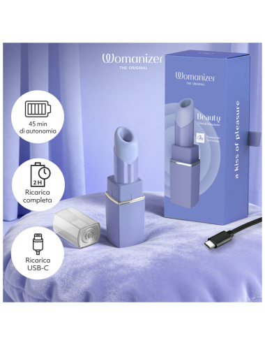 WOMANIZER - BEAUTY SUCTION CLITORAL STIMULATOR 6 INTENSITY LEVELS LILAC